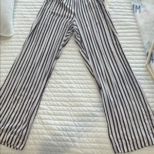 Ci Sono Black and White Striped Pants